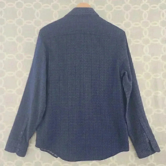 Original Penguin Heritage Slim Fit Navy Blue Button Down Long Sleeve Shirt Men's - Picture 2 of 8